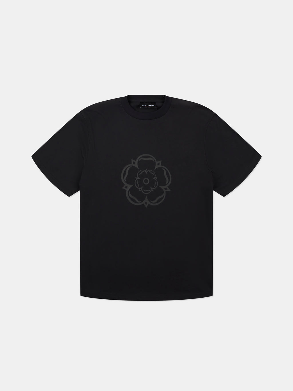 Ainsley Raised Rubber Logo T-Shirt Black