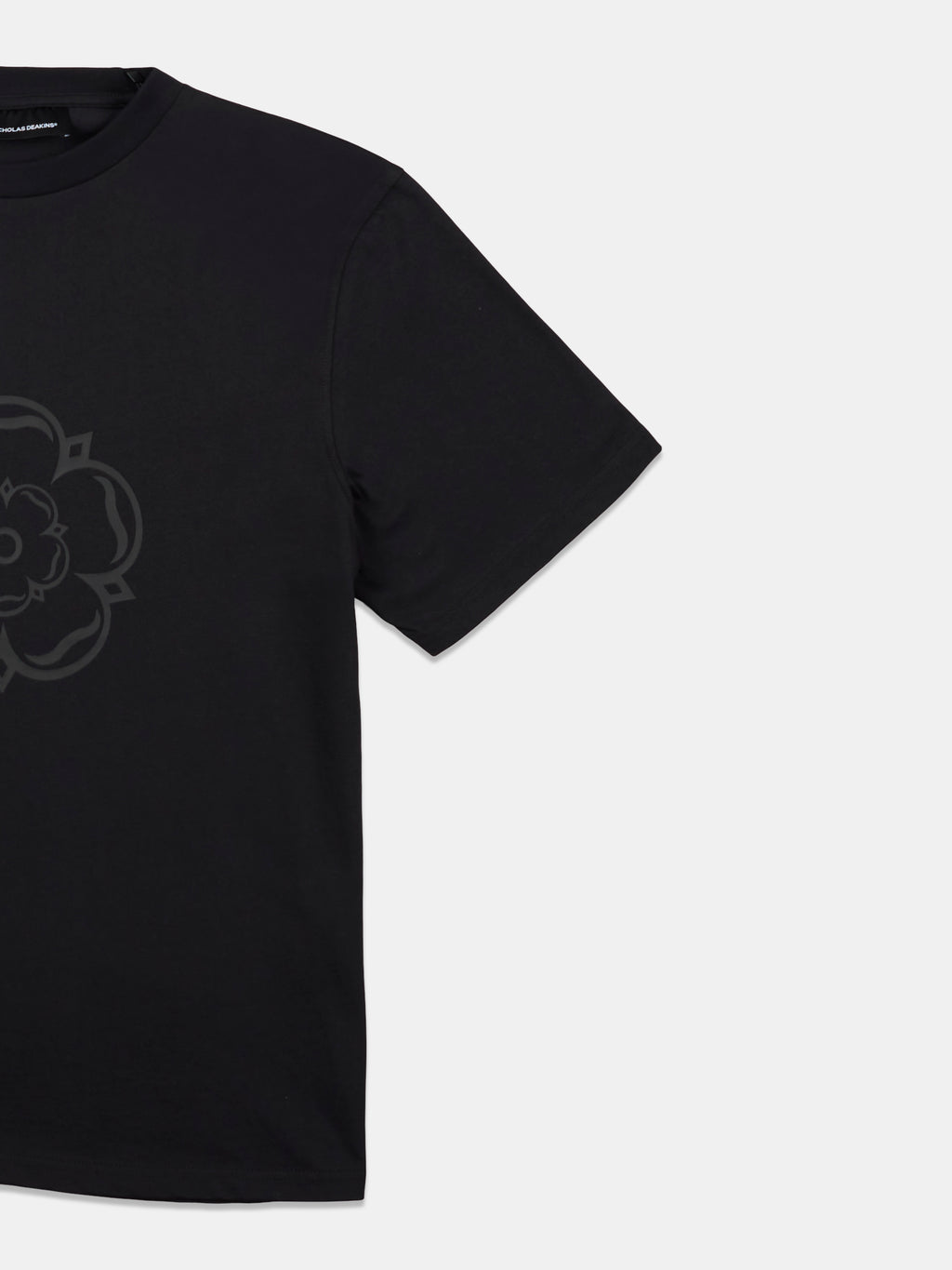 Ainsley Raised Rubber Logo T-Shirt Black