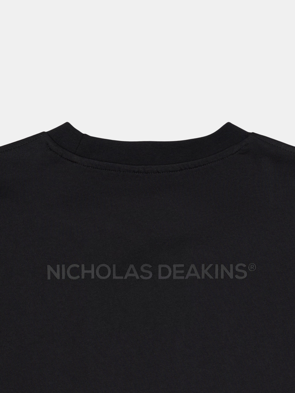 Ainsley Raised Rubber Logo T-Shirt Black