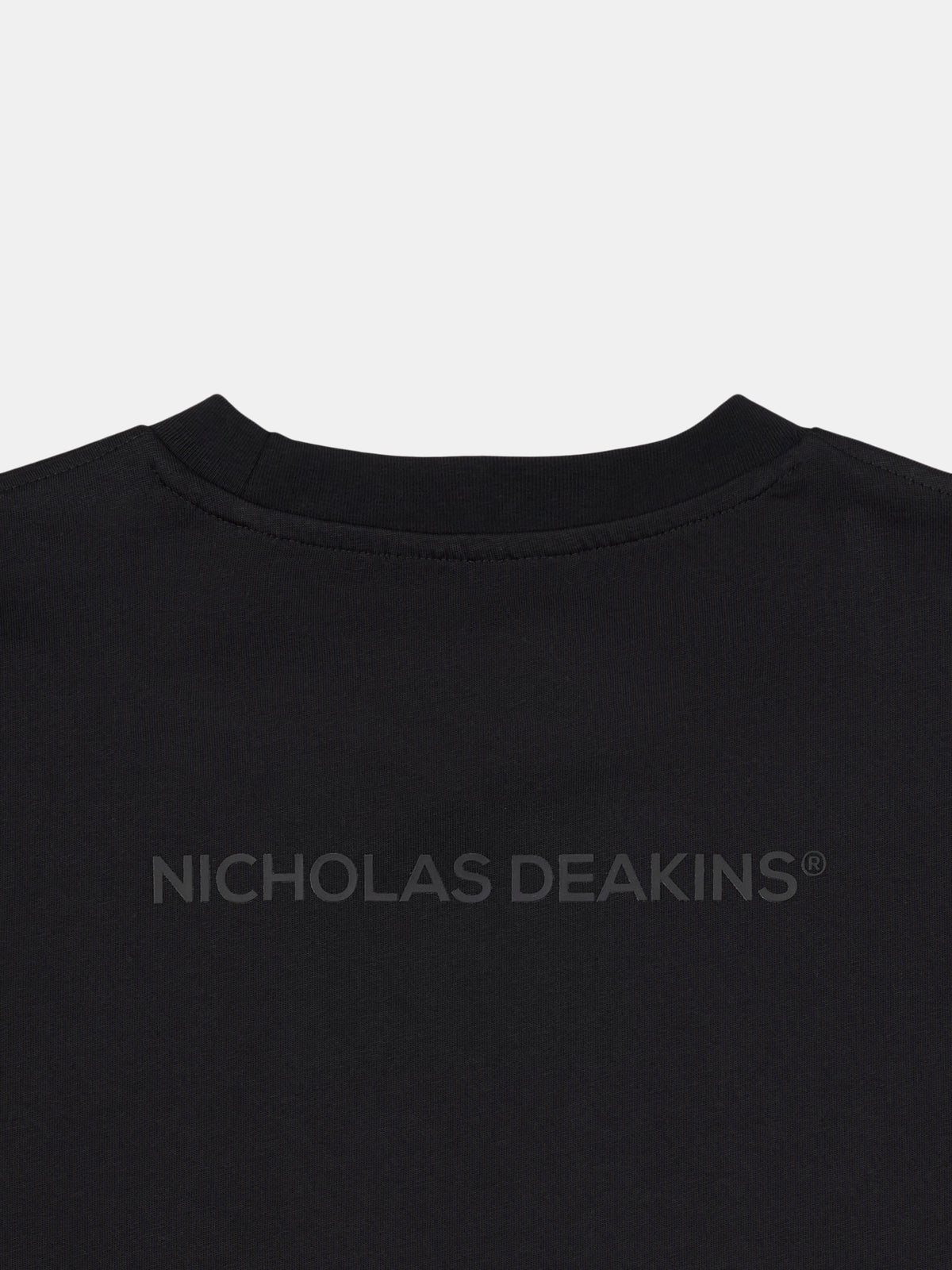 Ainsley Raised Rubber Logo T-Shirt Black
