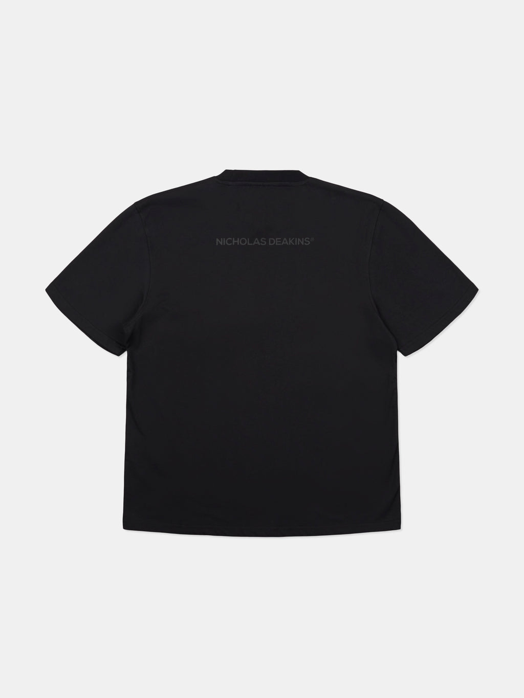 Ainsley Raised Rubber Logo T-Shirt Black
