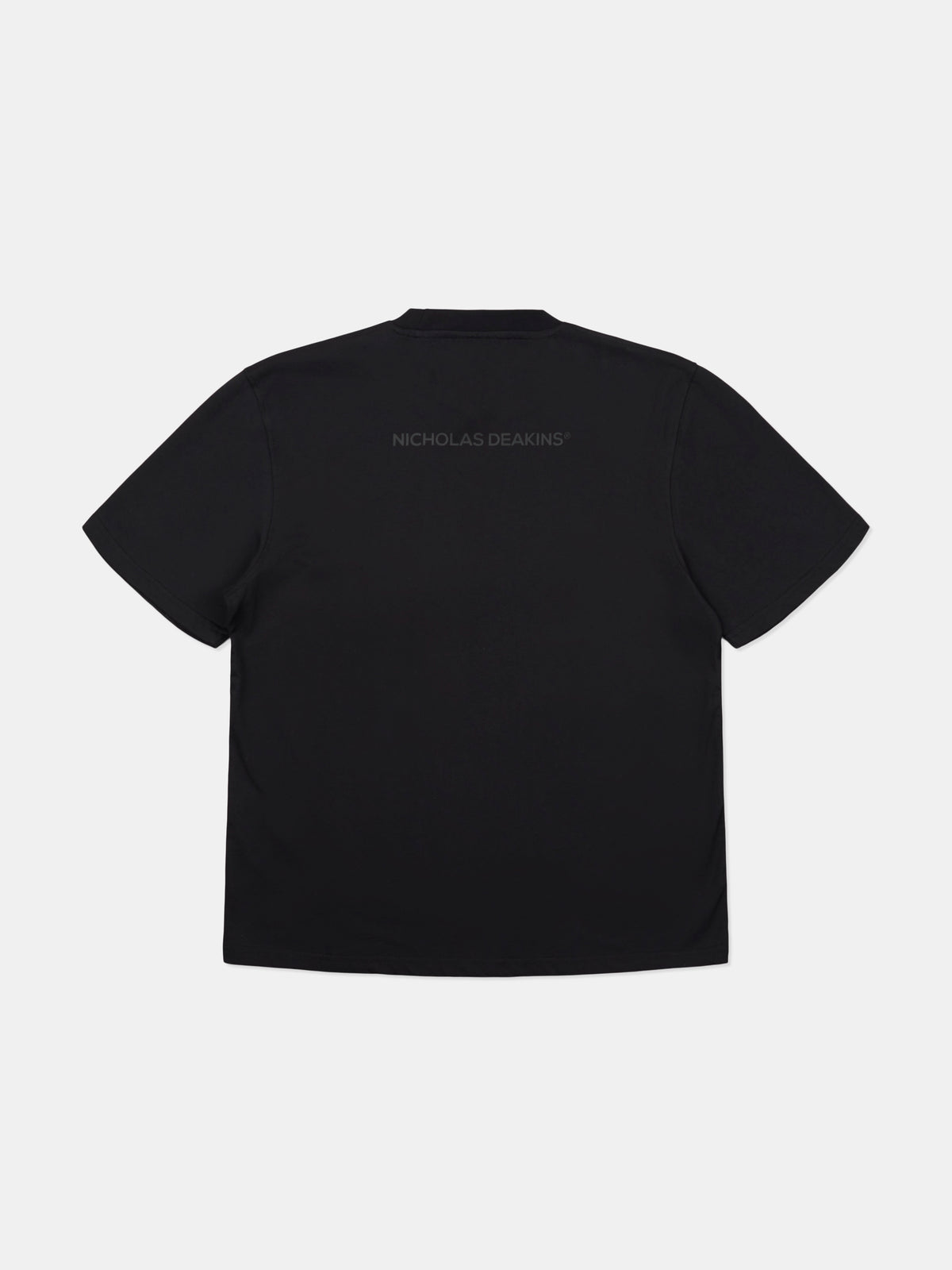 Ainsley Raised Rubber Logo T-Shirt Black