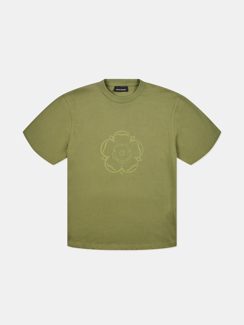 Ainsley Raised Rubber Logo T-Shirt Dark Sage