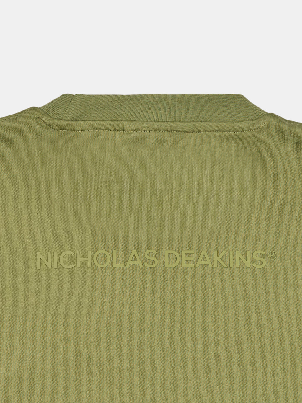 Ainsley Raised Rubber Logo T-Shirt Dark Sage