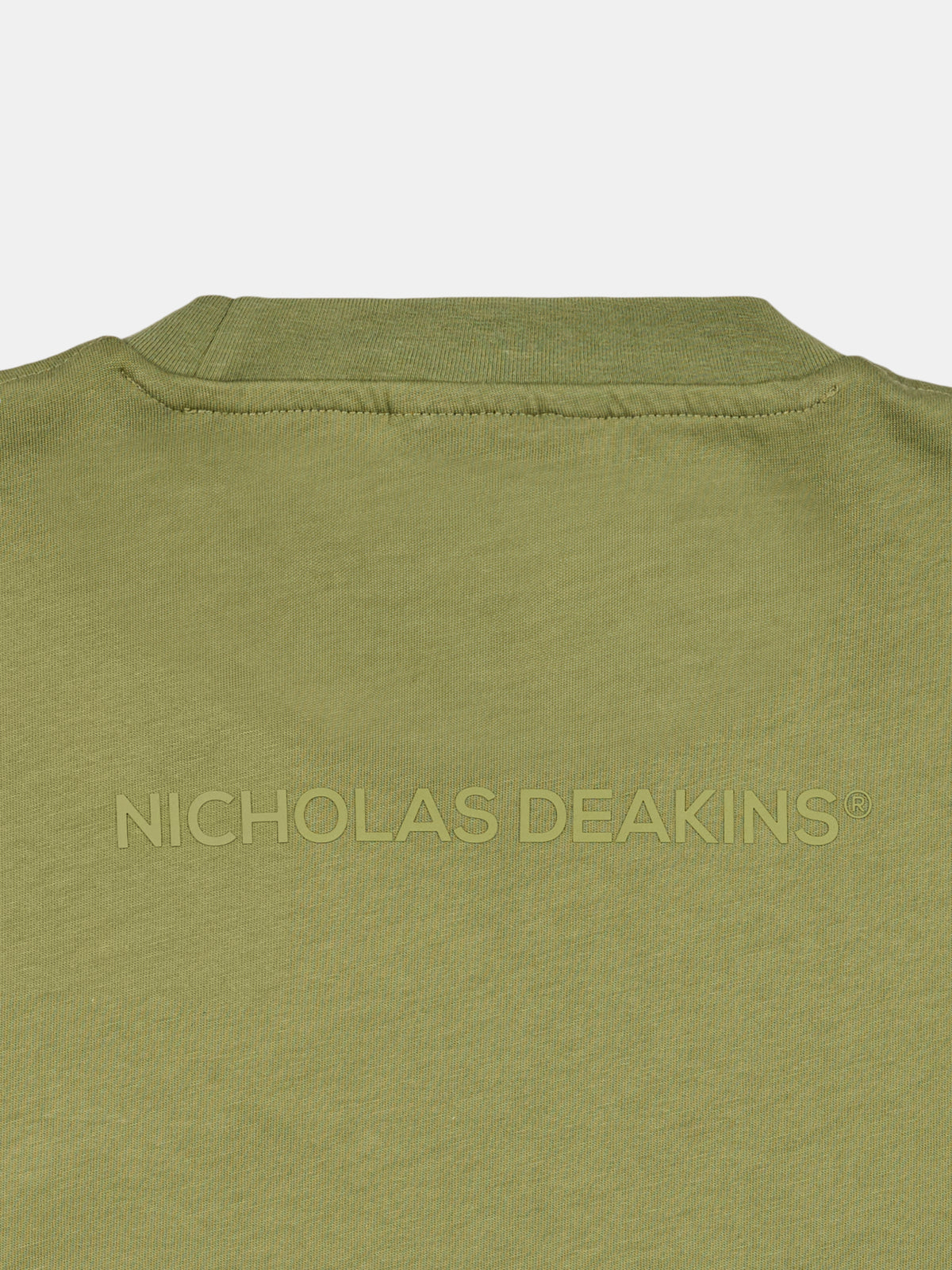 Ainsley Raised Rubber Logo T-Shirt Dark Sage