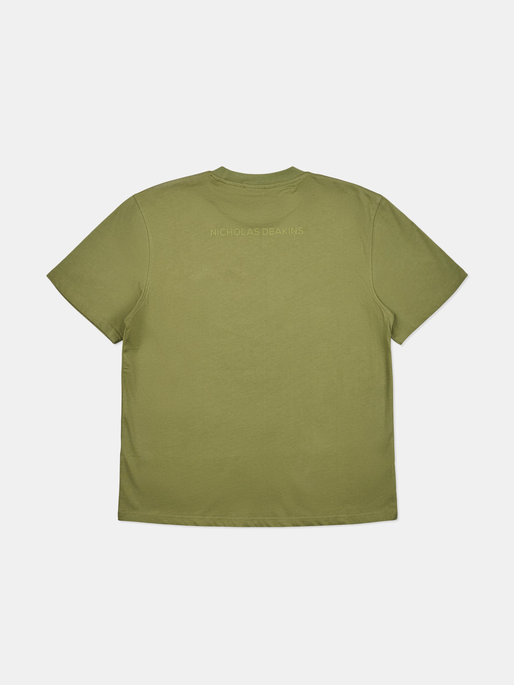 Ainsley Raised Rubber Logo T-Shirt Dark Sage