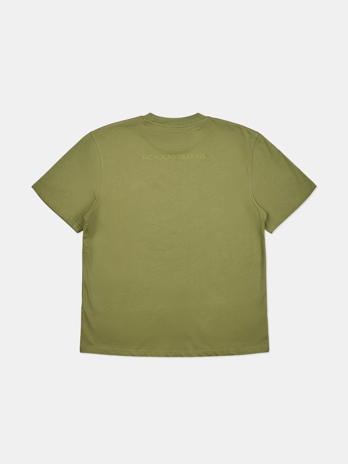 Ainsley Raised Rubber Logo T-Shirt Dark Sage