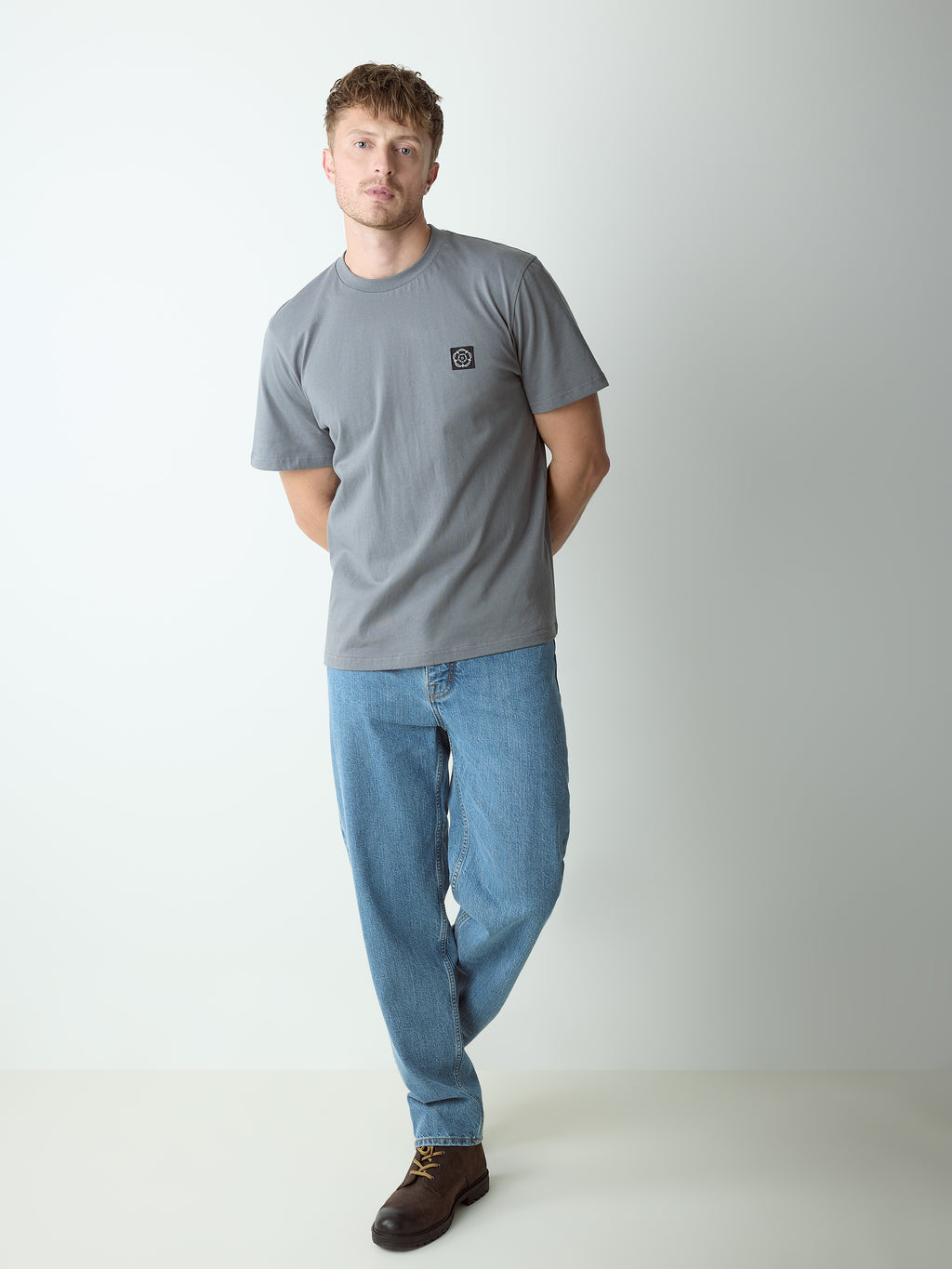 Albion Logo T-Shirt Mid Grey