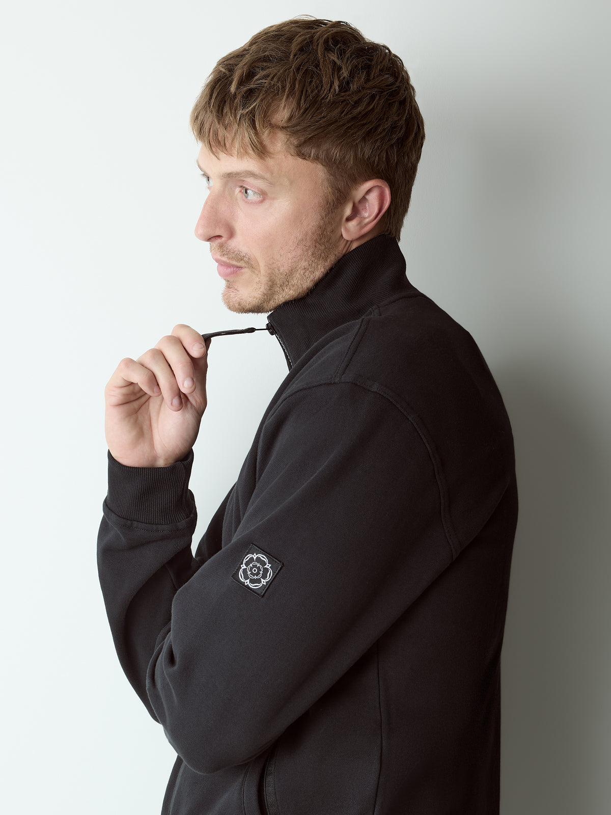 Arena Zip Through Sweatshirt Black