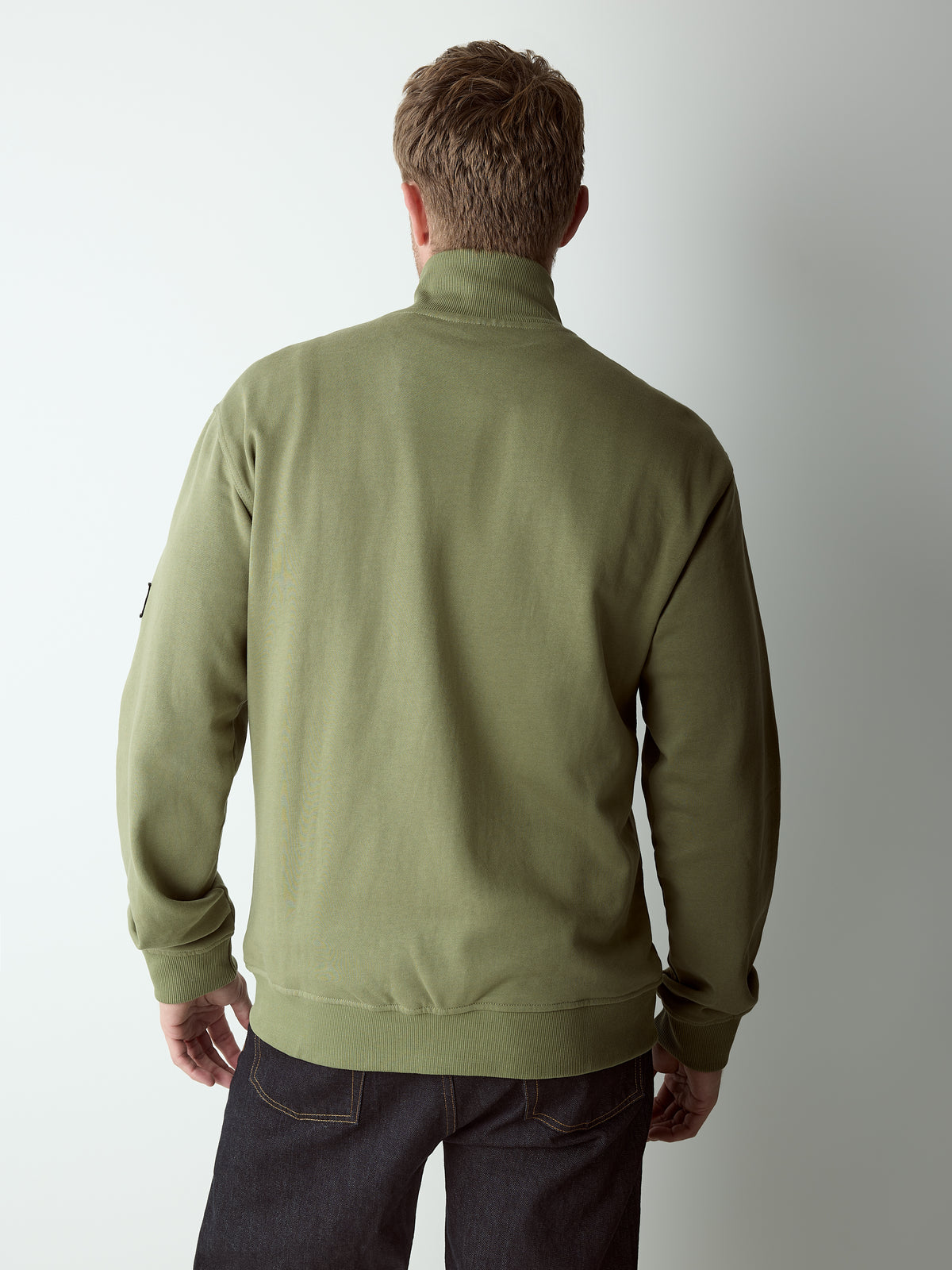 Arena Zip Through Sweatshirt Dark Sage