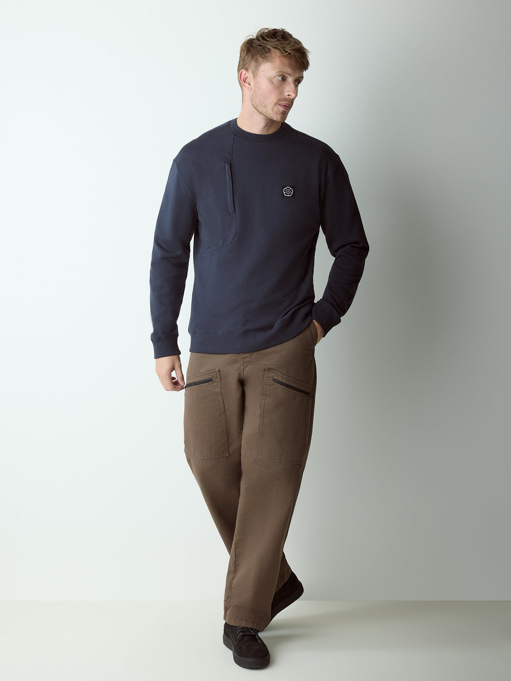 Arundel Chest Pocket Sweatshirt Dark Navy