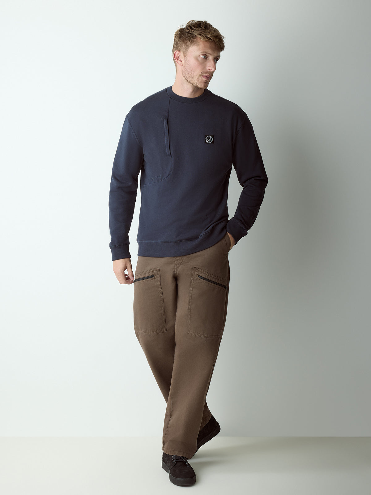 Arundel Chest Pocket Sweatshirt Dark Navy