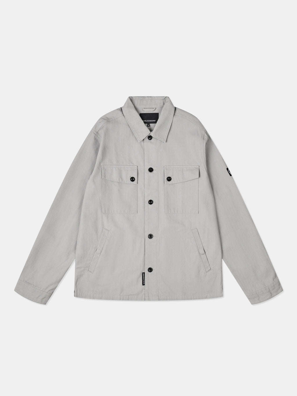 Allenby Button Through Overshirt Mid Grey