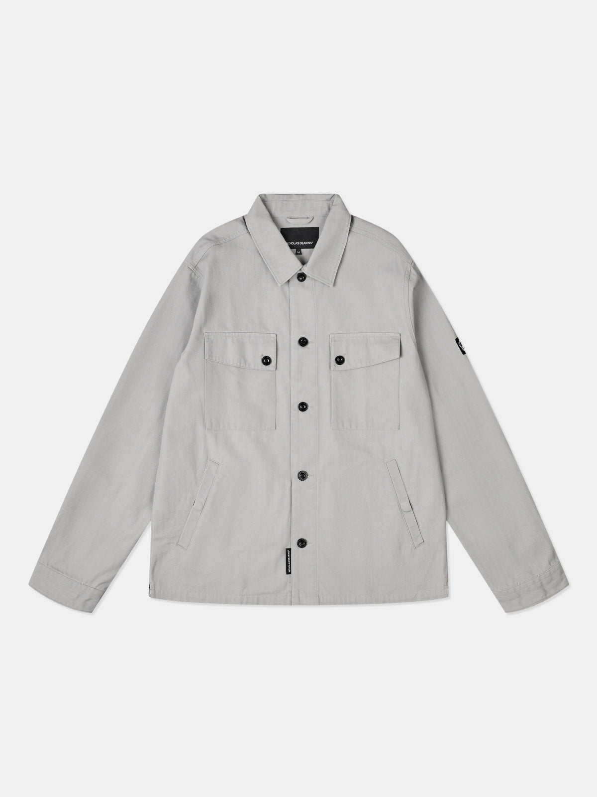 Allenby Button Through Overshirt Mid Grey