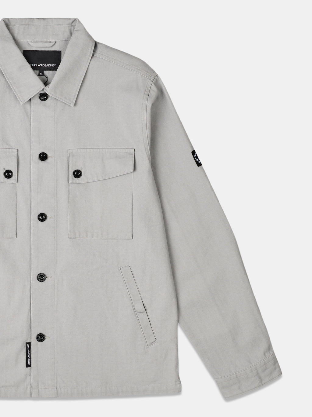 Allenby Button Through Overshirt Mid Grey