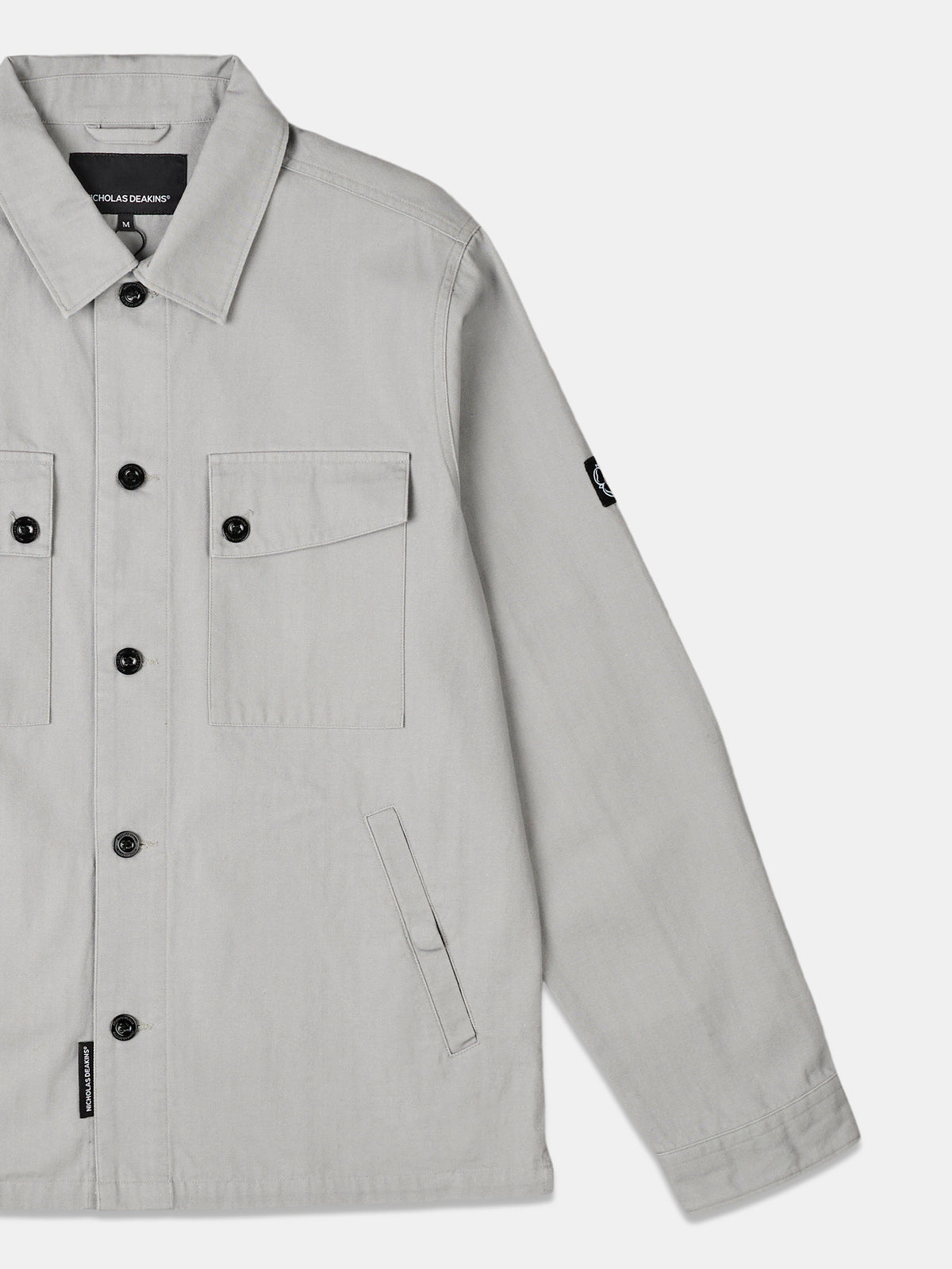 Allenby Button Through Overshirt Mid Grey