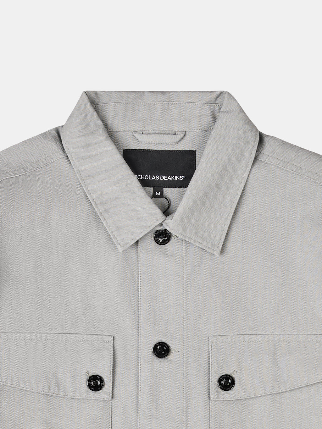 Allenby Button Through Overshirt Mid Grey