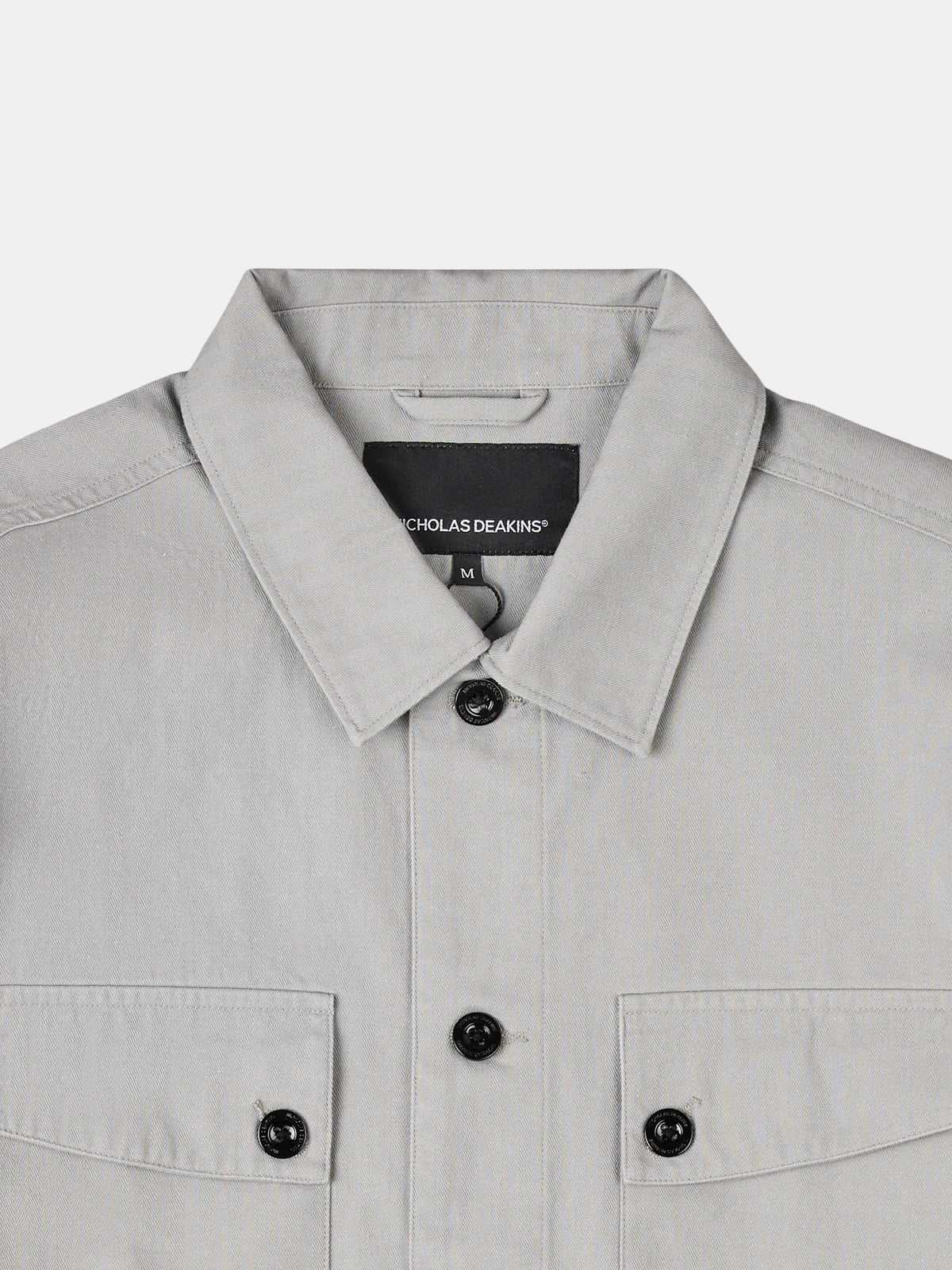 Allenby Button Through Overshirt Mid Grey