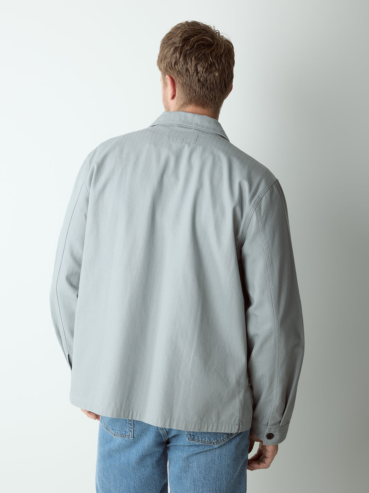 Allenby Button Through Overshirt Mid Grey
