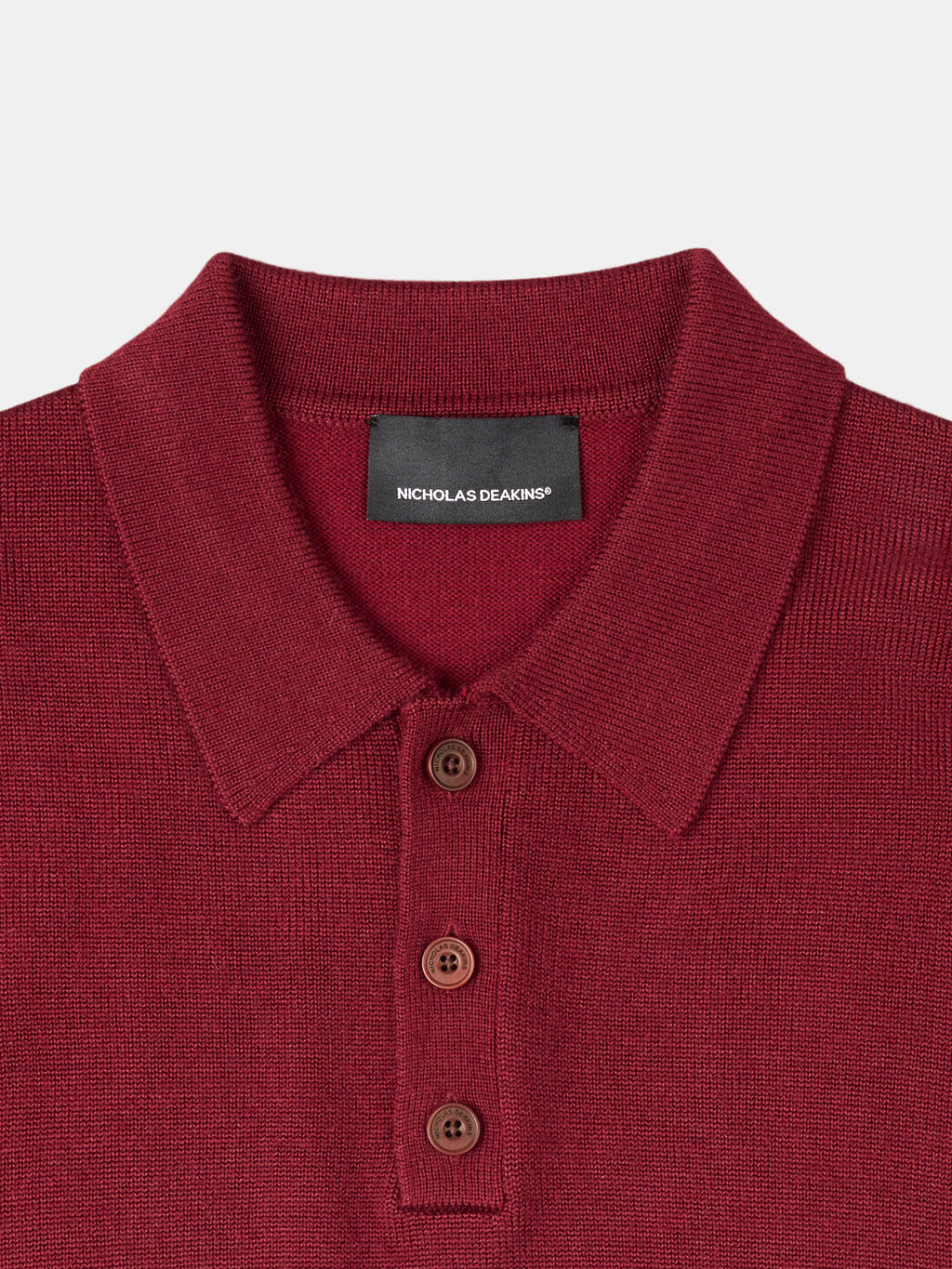 Arley Jacquared Rugby Knit Burgundy