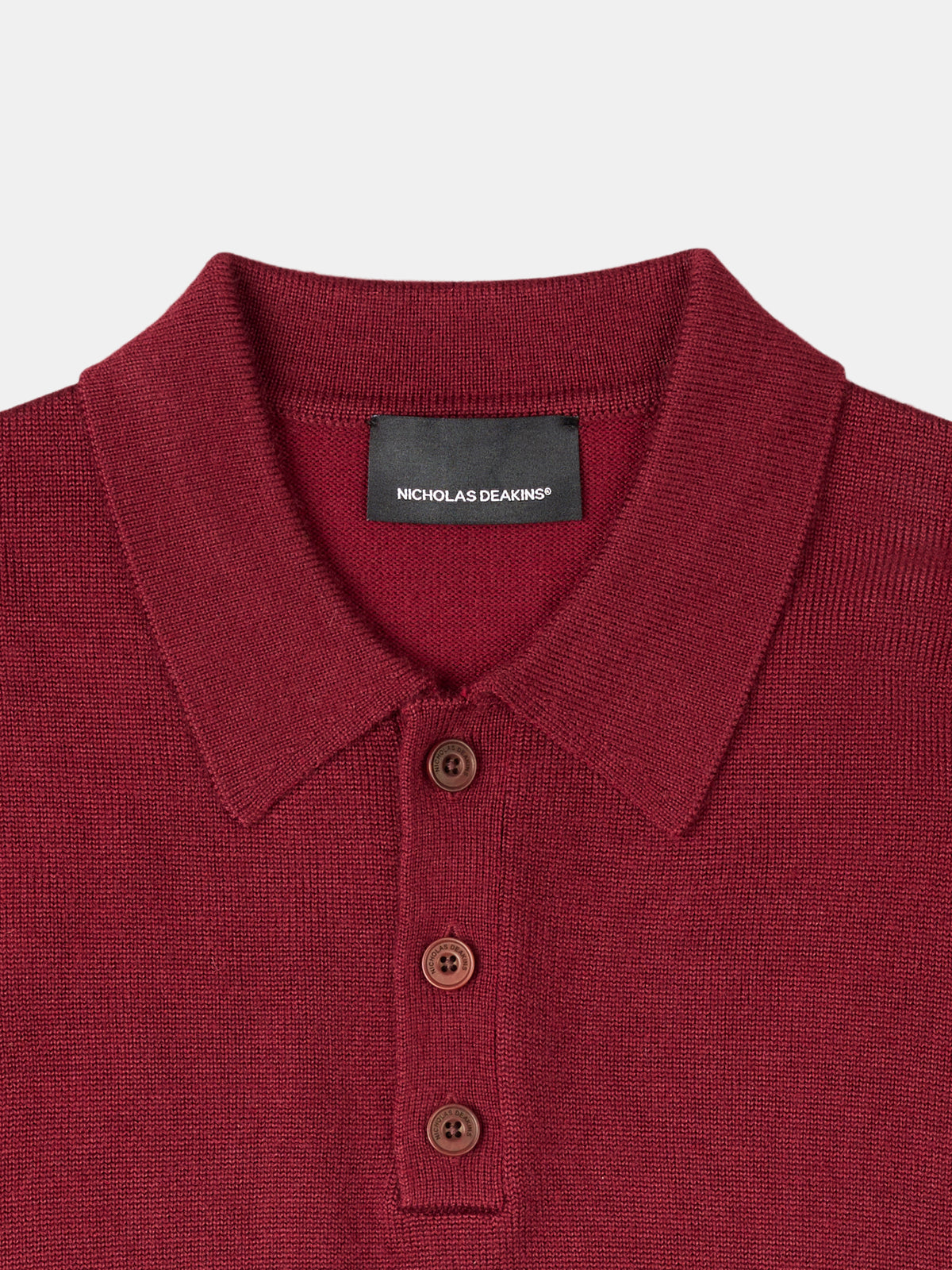 Arley Jacquared Rugby Knit Burgundy